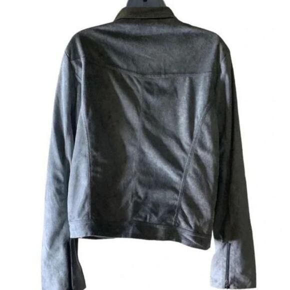 Ark N.C. Motorcycle Military Asymmetrical Style Jacket Zipper Pockets Size Large - Picture 4 of 9